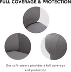 PureFit Stretch Loveseat Covers Fleece Couch Covers - Image 3