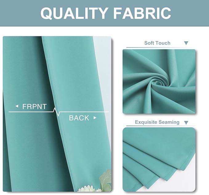 ChrisDowa Blackout Curtains for Bedroom and Living Room 108 Inches Long | 2 - Image 3