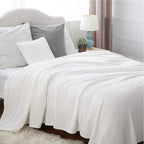 Bedsure GentleSoft Fleece Blanket Twin Size White - Image 7