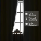 Yellow and Greyish White Ombre Blackout Curtains - Image 3