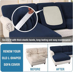 H.VERSAILTEX Sectional Couch Covers 6 Pieces Stretch Sofa Covers - Image 6