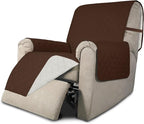Easy-Going Reversible Couch Cover, Recliner 22 in, Coffee/Ivory | Machine by Easy-Going