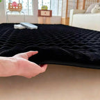Black Rabbit Plush Rug 4'x6', Fluffy Shaggy Area Rug - Image 8