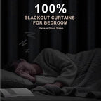 INOVADAY 100% Blackout Curtains 96 Inches Length 2 Panels Set, Back Tab/Rod - Image 2