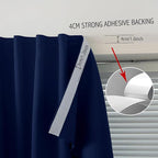 Thermal Blackout Curtains with Self-Adhesive Tape, No Rod No Drill Easy Install - Image 7