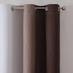 Brown and Greyish White Blackout Curtains - Image 4