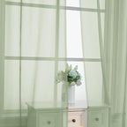 Light Green Sheer Curtains 72 Inches Long 2 Panels - Image 7