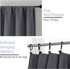 Simplebrand Ava Grey Blackout Extra Long 10ft Curtains - Image 4