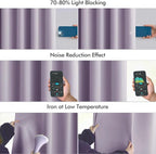 MIULEE Lilac Back Tab Blackout Curtains 52x120 Inch Long 2 Panels Set | Rod - Image 5