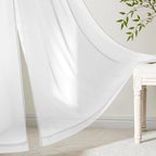 MIULEE White Sheer Curtains 95 Inches Long 4 Panels 42 x 95 Inches | Light - Image 6
