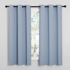 NICETOWN Vintage Blue Blackout Curtains 40 inches Length by NICETOWN