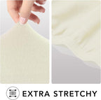 PureFit Stretch Couch Covers for Sofa Large Sofa Slipcovers Ivory | 1-Piece - Image 3