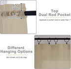 Cafe Curtains 36 Inch Length Tier 2 Pieces, Modern Soft Airy Sheer Kitchen - Image 4