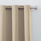 Blackout Curtains 52 x 120 Inch Long Beige Curtains Set of 2 Panels Room - Image 6