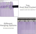 Extra Long Sheer Lavender Curtains - Image 4