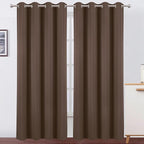 Blackout Curtains 52 x 120 Inch Long Chocolate Curtains Set of 2 Panels Room by Lemomo