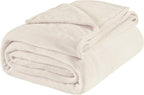 BEDELITE Fleece Blanket Soft Plush King Size Bed Blanket Beige 108"x90" | Ultra - Image 9