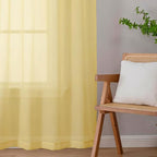 Sheer Curtains 63 Inch Length 2 Panels Set - Image 9