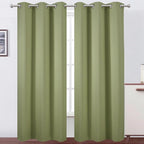 Sage Green Thermal Blackout Curtains/38 x 84 Inch/Set of 2 Panels Room by Lemomo