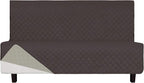Easy-Going Reversible Couch Cover, Large Futon Sofa, Chocolate/Beige | Machine by Easy-Going