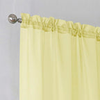 Simplebrand Light Yellow Sheer Curtains 96 Inches Long, Light Filtering Rod - Image 7