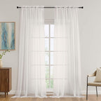 Ivory Bedroom Curtains 96 Length by OVZME