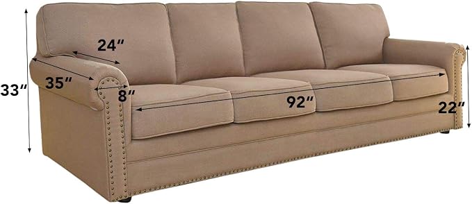 Easy-Going Stretch 4 Seater Oversized Sofa Couch Cover Black | 1-Piece Extra - Image 5