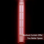 Blackout Curtains 66 x 95 inch/Bright Red Curtains Set of 2 Panels/Thermal - Image 3