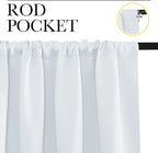 NICETOWN Greyish White Window Curtain Panels - Image 3