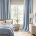 MIULEE Light Blue Back Tab Blackout Curtains 52x120 Inch Long 2 Panels Set | - Image 2