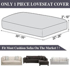 LA MEACK Couch Cushion Cover Loveseat Cover or 2 Seat Sofa Cover Washable - Image 6