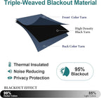 ChrisDowa Blackout Curtains for Bedroom and Living Room 50 Inches Long | 2 - Image 4