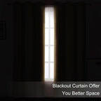 Blackout Curtains 66 x 95 inch/Natural Curtains Set of 2 Panels/Thermal - Image 3