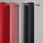 Red and Black Ombre Blackout Bedroom Curtains 72 Inch Long | Room Darkening - Image 4