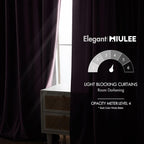 MIULEE Lavender Velvet Curtains 52x90 inches Luxury Blackout Curtains | Thermal - Image 5