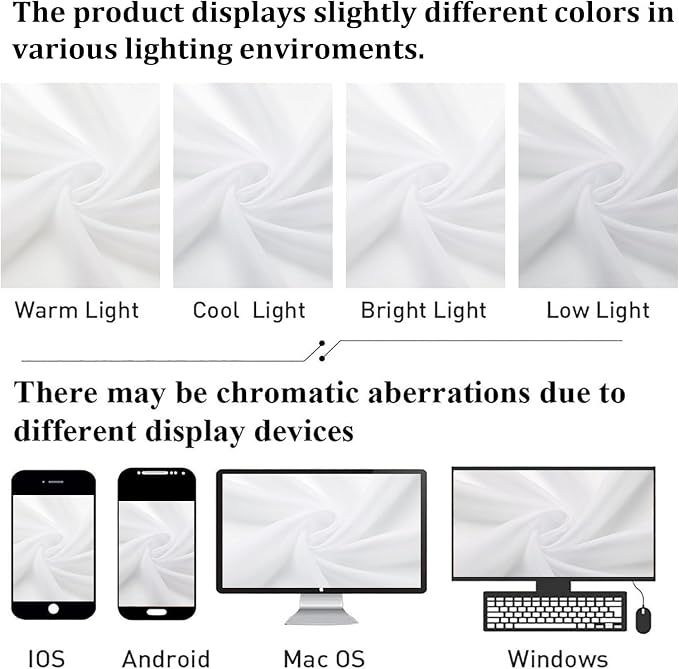 White Sheer Curtains 90 Inches Long 2 Panels, Light Filtering Airy Voile - Image 5