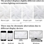 White Sheer Curtains 63 Inch Length 2 Pcs, Light Filtering Rod Pockets Window - Image 7