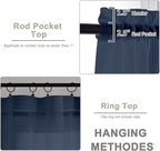 Sheer Navy Blue Curtains 108 Inches Long - Image 4
