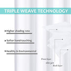 NICETOWN White Blackout Curtains 84 inches Long, Full Light Blocking Drapes - Image 6