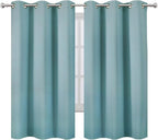 Blackout Curtains 42 x 63 inch/Stone Blue Curtains Set of 2 Panels/Thermal - Image 2