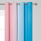 Pink and Blue Ombre Curtains for Bedroom 84 Inch Long | Room Darkening Curtains - Image 4