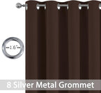 Yakamok Room Darkening Curtains 52x96 inch Long Chocolate Brown-Bedroom | 2 - Image 4