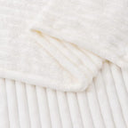 BEDELITE Ribbed Jacquard Off White Blankets Queen Size - Image 7