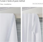 Thermal Blackout Curtains with Self Adhesive Tape No Rod No Drill Easy Install - Image 6