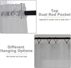 Light Grey Valances for Windows, Light Grey Sheer Curtains 14 Inch Length 2 - Image 4