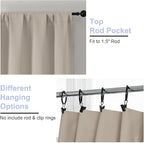 Simplebrand Ava Stone Short Blackout Curtains - Image 4