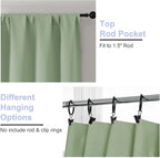 Simplebrand Ava Light Green Blackout Curtains - Image 4