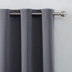 Grey Blackout Curtains 42 x 72 Inch Length/Set of 2 Curtain Panels/Thermal - Image 7