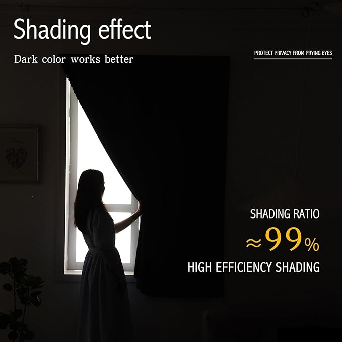 Portable Light Blocking Curtains Self Stick Design Removable Adhesive Window - Image 3