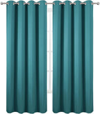 Blackout Curtains 52 x 120 Inch Long Sea Teal Curtains Set of 2 Panels Room - Image 2